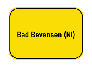 Canvas Print - range town entrance sign Germany Bad bevensen NI