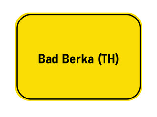 Sticker - range town entrance sign Germany Bad Berka TH