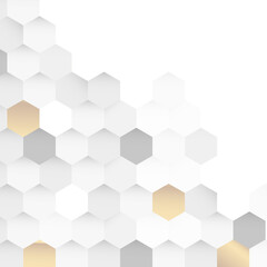Wall Mural - gray and gold hexagon pattern design element