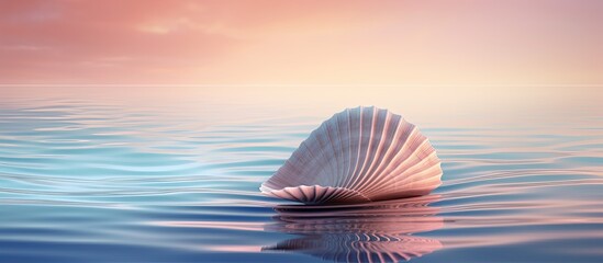 Leinwandbilder - water shell art background. Creative banner. Copyspace image