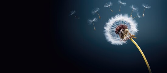 Wall Mural - Large Dandelion Flower. Creative banner. Copyspace image