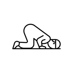 Wall Mural - sujud vector icon