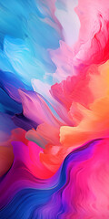 Wall Mural - Abstract Colorful Swirls for smartphone :  A Digital Dreamscape