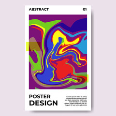 Wall Mural - Abstract colorful poster design with modern style