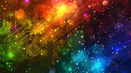 Wall Mural - Abstract background of fiber technology lights