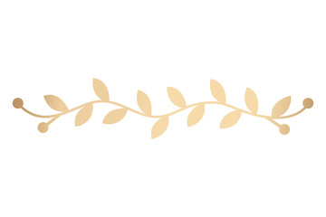 Sticker - Png gold laurel divider sticker, luxury vintage ornament