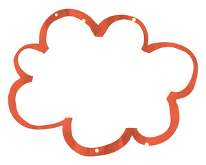 Sticker - Cloud png cute paper cut icon, transparent background