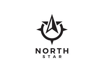 Wall Mural - simple creative north star logo vector icon design