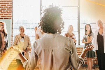 Wall Mural - Businesswoman in a business conference