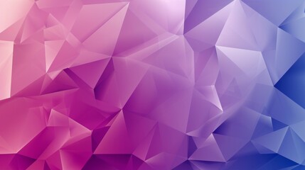 Aufkleber - A geometric abstract background with overlapping triangles in various shades of purple and pink.