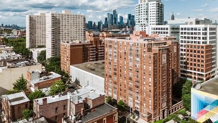 Canvas Print - Aerial of Hoboken, New Jersey NYC