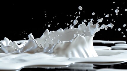 Sticker - Image of a Streaming Fresh White Milk Splash