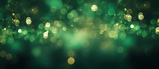 Aufkleber - green bokeh glitter vintage lights background defocused. Creative banner. Copyspace image