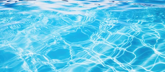 Fototapete - Detail of Swimming Pool Clear Blue Water. Creative banner. Copyspace image