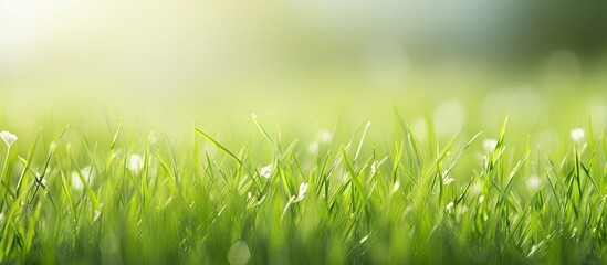 Wall Mural - green grass background. creative banner. copyspace image