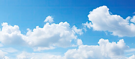 Beautiful blue sky with clouds background Sky clouds Sky with clouds weather nature cloud blue. Creative banner. Copyspace image