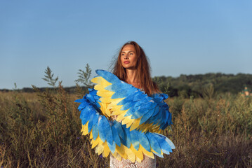 Young woman in Ukrainian nature