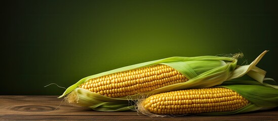 Wall Mural - Ears of corn i. Creative banner. Copyspace image