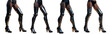 © Colourful-background - The legs of a sexy female robot in a robotic accusa. Boots of a cyborg girl. Android fashion for modern comfortable high boots. A set of demonstrations of fashionable shoes of the future.