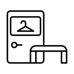 Sticker - Changing room line icon