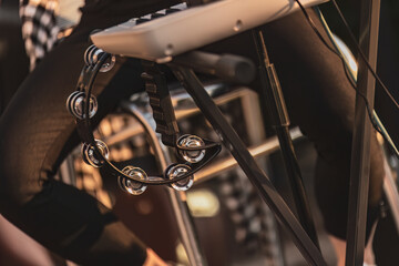 Musician's Setup with Tambourine