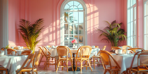 Wall Mural - fashion pink restaurant