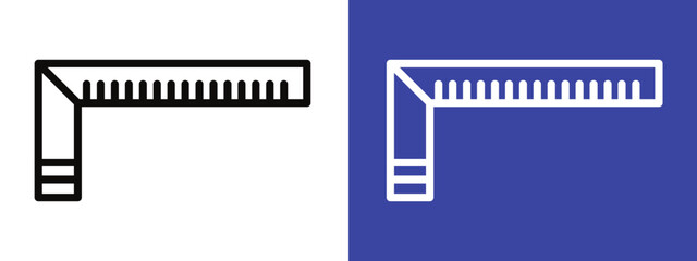 Wall Mural - Carpenter's Measuring Ruler Icon Ideal for Construction and DIY Projects