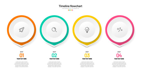 Poster - Timeline infographic design with 6 options or steps. Infographics for business concept. Can be used for presentations workflow layout, banner, process, diagram, flow chart, info graph, annual report.