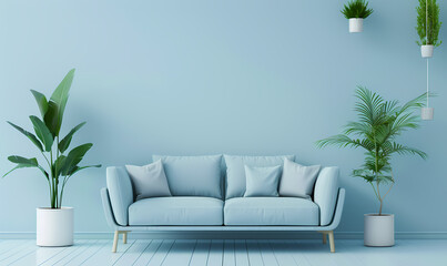 Poster - modern living room with sofa