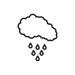 Wall Mural - Rain Cloud Icon Perfect for Weather Forecasting and Climate Symbols