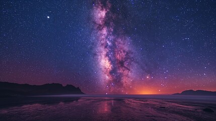 Tranquil Night in Canary Dark Sky Reserve: Serene Starlit Beauty with Milky Way Views