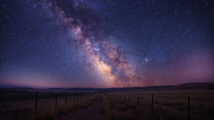 serene night sky at rainbow dark sky reserve, australia with countless stars & milky way