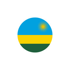 Wall Mural - Round Rwanda country flag design element