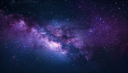 Amazing starry sky at night, banner design