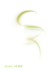 Wall Mural - light effect of green lines in the shape of a semicircle on a white png background. an elegant solut
