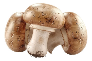 Wall Mural - Champignon mushroom isolated on transparent background