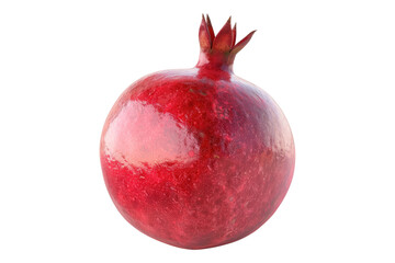 Poster - Red pomegranate isolated on transparent background