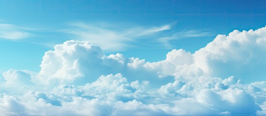 Fototapete - Beautiful movement clouds in the sky. Creative banner. Copyspace image