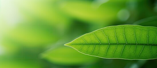 Sticker - Close up nature green leaf texture background Shallow depth of field. Creative banner. Copyspace image