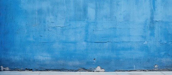 Wall Mural - Blue wall texture. Creative banner. Copyspace image