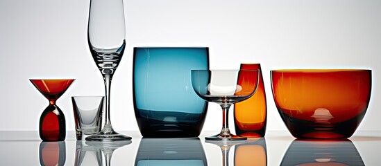 Sticker - Glassware Product Photography. Creative banner. Copyspace image