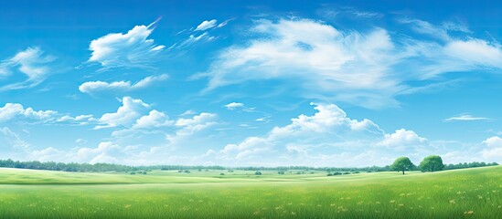 Wall Mural - Meadows and sky. Creative banner. Copyspace image
