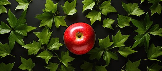 Poster - Apple Star Leaves. Creative banner. Copyspace image