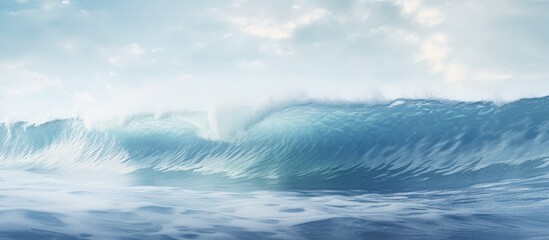 Poster - The sea and the wave. Creative banner. Copyspace image