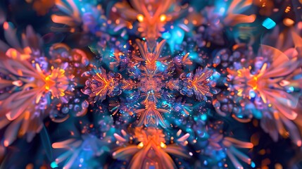 Wall Mural - Close-up of liquid crystal kaleidoscope 32k, full ultra HD, high resolution