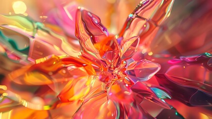 Wall Mural - Close-up of liquid crystal kaleidoscope 32k, full ultra HD, high resolution