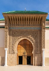 Wall Mural - view of the entrance of the Moulay Isma'il funerary complex in the old town of Meknes