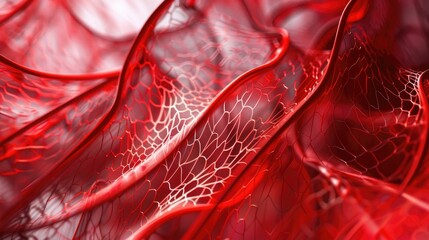 Abstract background with a close up that resembles a net in shades of red