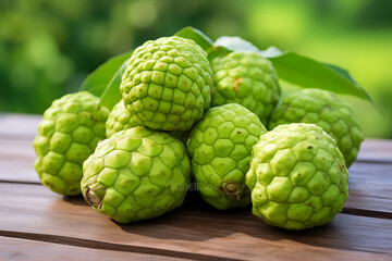 Wall Mural - photo of a fresh noni fruit fruit isolated on white background 
