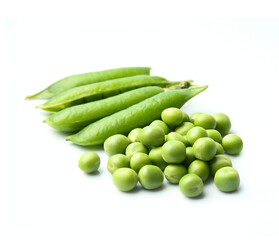 Wall Mural - Peas exotic on white backgrounds .